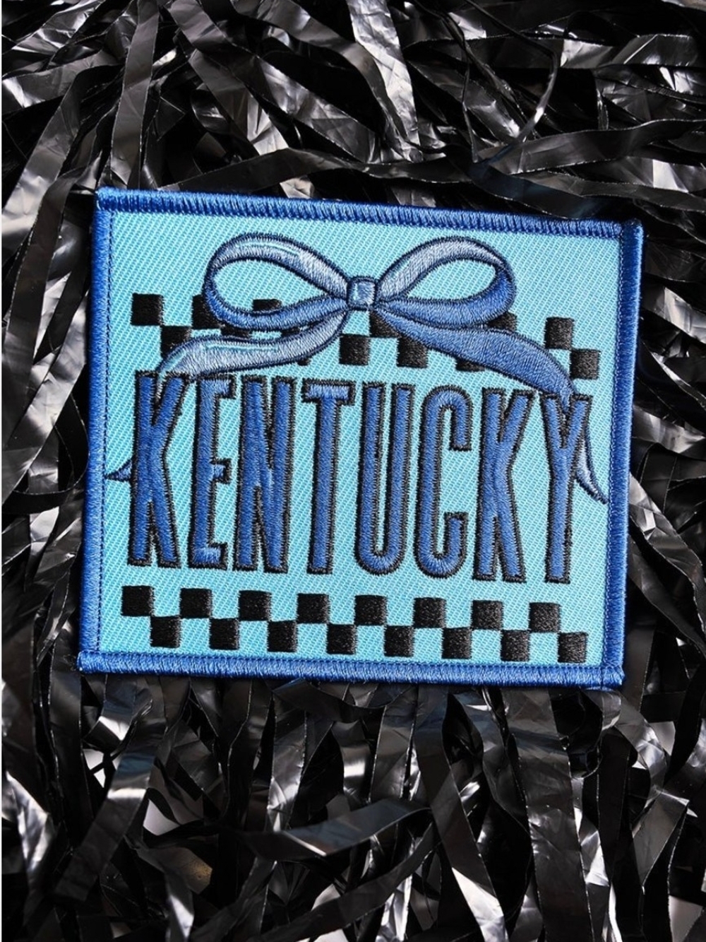 Bow Kentucky Check Embroidered Patch